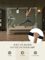 3-in-1 Pilates Reformer Cadillac Combo — Oak Wood Reformer with Cadillac Trapeze & Tower, Quick-Convert Studio-Grade Equipment(m-4)