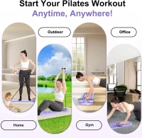 Portable Foldable Pilates Reformer Board — Multi-Function Home Pilates Machine with Timer, Resistance Bands & Carry Bag(m-7)