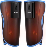 FIT KING Rechargeable Cordless Calf Compression Massager with Heat — 3 Heat Levels, 3 Modes & Intensities for Circulation, Edema, RLS & Pain Relief — Portable Gift(m-1)