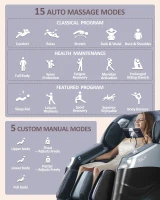 RELX 2026 Full-Body Massage Chair, 20 Modes Zero Gravity SL-Track Shiatsu with Built-in Heat, Airbag Body Scan, Deep Yoga Stretch, Extendable Calfrest and AI Voice Control (Black)(m-3)