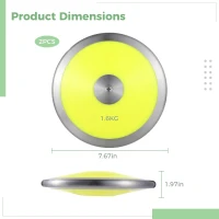 2-Pack 1.6 kg Training Discus for Track & Field – Nylon-Iron Construction, Polished Anti-Slip Grip, Practice Set(m-4)