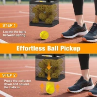 Pickleball Ball Retriever Tube with Shoulder Strap — Lightweight Picker Upper/Hopper for Easy Ball Collection(m-6)