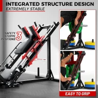 RitFit Leg Press & Hack Squat Machine — Professional Adjustable Leg Press with Linear Bearings, Weight Storage Posts, Full Lower-Body Trainer(m-5)