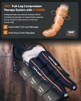 Sequential Air Compression Recovery System – Professional Full-Leg Compression Boots for Circulation & Pain Relief, Sequential Therapy Device for Muscle Recovery (Athletes, Men & Women)(m-5)