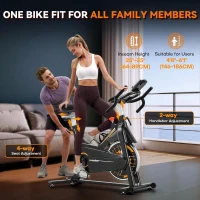 Wenoker Stationary Exercise Bike for Home — App-Compatible Indoor Bike with Silent Belt Drive, Heavy Flywheel, Multi-Grip Handlebars & Upgraded Digital Display(m-4)