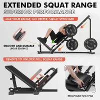 GMWD DD07 2-in-1 Leg Press & Hack Squat Combo — Adjustable Home Gym Machine with Linear Bearing, Weight Storage and Commercial-Grade Frame(m-4)