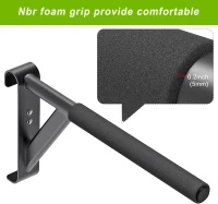 Kipika 2""x2"" Swedish Stall Bar with 1"" Holes - Wall-Mounted Gymnastic Ladder and Pull-Up Trainer with Solid Wood Grips(m-7)