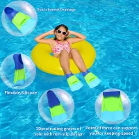 Children's Short Swim Fins by Fanwill — Comfortable, Durable Flippers for Lap Swimming & Training (Beginners, Boys & Girls)(m-3)