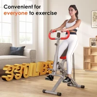 SogesHome Foldable Row & Squat Machine for Home — Full-Body Trainer with Adjustable Resistance Bands, Raised Cushion and Adjustable Seat, 330 lb Capacity(m-5)