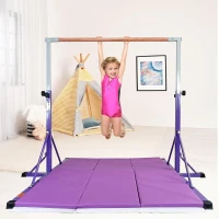 5FT/6FT Kids Adjustable Gymnastics Bar – Horizontal Training Bar for Ages 5–20, Height Range 35.4""–59"" / 45""–71"", 500 lb Max, Home Use(m-5)