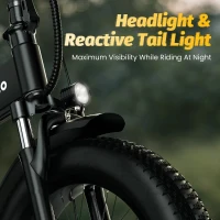 Cybervelo Foldable 1000W E-Bike — 48V 20.8Ah Removable Battery, 30+ MPH, Up to 80 Miles, 20-inch Fat-Tire Electric Bicycle for Adults(m-8)