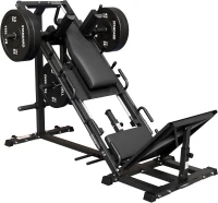 GMWD Leg Press & Hack Squat Combo with Linear Bearing – 45° Lower-Body Trainer with Weight Storage for Home Gyms(m-1)