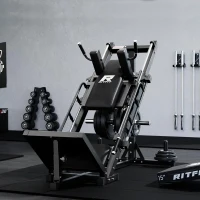 RitFit Leg Press & Hack Squat Machine – Adjustable Home Gym Plate-Loaded Trainer with Linear Bearings and Weight Storage(m-8)