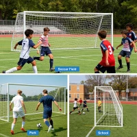 MOPHOTO Soccer Goal — 6x4/8x6/10x6.5/12x6/16x7/18.5x6.5/21x7/24x8 ft Backyard & Full-Size Training Goals for Teens & Adults(m-6)