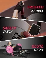 GMWD HRTQ Plate-Loaded Hip Thrust Machine, 800 lb Capacity Glute Bridge with Weight Holders and Adjustable Footboard, Heavy-Duty Butt Builder(m-7)