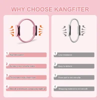 Pilates Home Workout Kit — 12"" Ring & 9"" Mini Ball with Adjustable 1 lb Wrist/Ankle Weights, 5 Latex Resistance Bands, TPE Stretch Band, Tape Measure & Carry Bag(m-8)