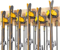 Skifavs Ski & Snowboard Wall Rack - Fits Any Ski/Board, Damage-Free Storage, Yellow (6-Pack)(m-1)