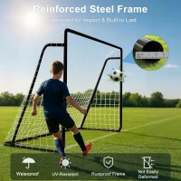 MOPHOTO Foldable Soccer Goal – Multiple Sizes (6x4, 8x6, 10x6.5, 12x6, 16x7, 18.5x6.5, 21x7, 24x8 ft) – Backyard Full-Size Training Goal for Teens & Adults(m-2)