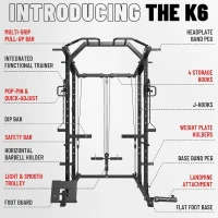 Mikolo K6 Power Cage – 1500 lb Capacity Squat Rack with Cable Crossover & Lat Pulldown System(m-3)