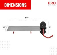PRO BIKE TOOL Indoor Steel Bike Storage Rack — Compact Wall Mount Holder for Bicycles & Accessories, Black/Red(m-3)