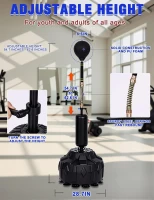 Adjustable Punching Bag with Stand – Boxing Training Bag for Teens & Adults, Boosts Speed, Reflexes & Endurance(m-3)