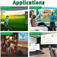 Premium Triple-Layer Golf Simulator Impact Screen with Grommets & Bungees, HD Visual Surface for Launch Monitors and Projectors – Enclosure Hitting Screen(m-4)