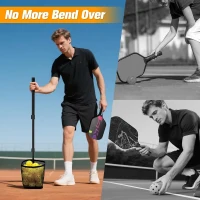 Pickleball Ball Retriever Tube with Shoulder Strap — Lightweight Picker Upper/Hopper for Easy Ball Collection(m-2)