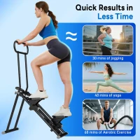 ERGOLIFE Foldable Stair Stepper — 6-Level Adjustable Resistance Stair Climber for Home Gym, 350 lb Capacity, Low-Noise Cardio Machine(m-7)