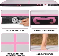 Air Tumble Track Mat with Electric Pump - Inflatable Gymnastics Mat 10ft/13ft/16ft/20ft, 4in or 8in Thick - Portable, Waterproof for Home Training, Cheer & Pool Use(m-2)