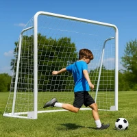 MOPHOTO Foldable Soccer Goals (6x4/8x6/10x6.5/12x6/16x7/18.5x6.5/21x7/24x8 ft) – 8x6 ft Collapsible Backyard Goal for Kids, Teens & Adults(m-1)
