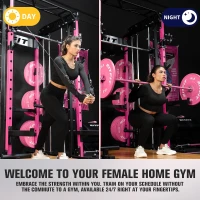 RitFit M1 / M1 Pro Smith Machine with Cable Crossover — Multifunctional Power Cage & Squat Rack for Home Gym, Includes Extensive Accessories and Storage(m-5)