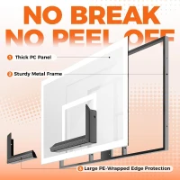 44"" Backboard Portable Basketball Hoop by AWII SPORT, Height Adjustable 4.8–10 ft for Kids, Youth and Adults — Outdoor/Indoor(m-3)