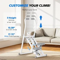 MERACH Pro Stair Stepper with 3-Level Magnetic Resistance, Adjustable Pedals & Handles, Compact Folding Cardio Climber(m-4)