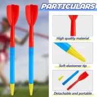 Wettarn 4-Pack 300g Youth Training Javelins – Soft-Tip Plastic Throwing Spears, 68 cm Collapsible Practice Javelin for Schools & Adults(m-4)