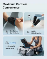 FIT KING Cordless Rechargeable Calf Massager — Portable 360° Leg Compression with 6 Intensities & 3 Modes(m-9)