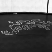 123JUMP by Skywalker — 10/12/14 ft Round Outdoor Trampoline with Enclosure & Ladder, ASTM F381-16 Certified, Spring Pad Cover & Heavy-Duty Jump Mat(m-9)