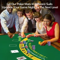 70 x 35 Inch Upgraded Waterproof Casino Blackjack Layout Mat with Carrying Bag — Anti-Slip Rubber Table Top Cover for Parties and Game Nights(m-5)