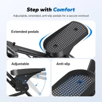 MERACH Power Climber – Compact Foldable Stair Stepper for Home Full-Body Workouts, Adjustable Handlebar and Extended Step Range(m-5)