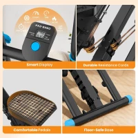 HXD-ERGO Folding Stair Stepper with 6 Resistance Levels and Adjustable Handrail, Compact Stair Climber for Home Fitness(m-8)