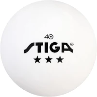STIGA 3-Star Tournament Table Tennis Balls – 40mm Regulation 3★ Practice & Competition Pack (Available 24 or 144, White)(m-2)