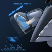 Alfine A710 Pro 2025 4D Massage Chair — iRest System Full-Body Zero Gravity Recliner with SL-Track, Yoga Stretch, Health Detection, App Control & Electric Calfrest (Black)(m-9)