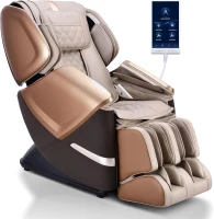 MYNTA 2025 4D Massage Recliner with 4D+2D Dual Mechanisms, Extended SL-Track, Zero Gravity, Waist & Shawl Heating, Foot/Calf Massage and Hi‑Fi Bluetooth Music Sync(m-1)
