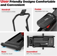 Magnetic Vertical Climber – Adjustable Resistance to 77LB, Foldable Home Stair Stepper with 19"" Stride and 320LB Capacity(m-9)