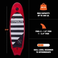 Hyperlite Landlock Longboard Wakesurf — Forgiving, Longboard-Style Wakesurf for Beginners and Intermediate Riders(m-3)