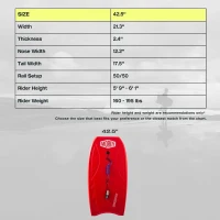 MOREY Cruiser 42.5"" Original Bodyboard (2025 Model) – HDPE Slick Bottom, IXLPE Deck(m-5)