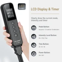 FIT KING Air Compression Leg & Foot Boots Massager - Full-Leg Circulation & Recovery System with Pressure Sensor, LCD Display & 3 Timers(m-5)