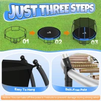 BCAN Recreational Trampoline with Safety Enclosure & Ladder — 8ft/10ft/12ft/14ft/15ft/16ft | ASTM F381-16 Certified | Outdoor Trampoline for Kids & Adults(m-5)