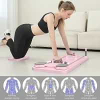 JANUA Foldable Pilates Reformer Board – 5-in-1 Multi-Purpose Sliding Board with Push-Up and Pilates Bars for Home(m-3)