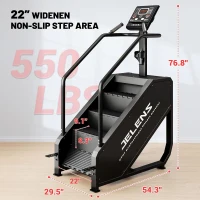 Jelens Commercial-Style Stair Stepper with LED Screen, 550 lb Capacity, 15 Resistance Levels (24–164 Steps/Min) Home Climbing Machine(m-3)