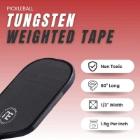 Tungsten Weighted Tape for Pickleball Paddles | Lead-Free Adjustable Paddle Weight Strip | 60-inch Roll with 3M Adhesive(m-2)